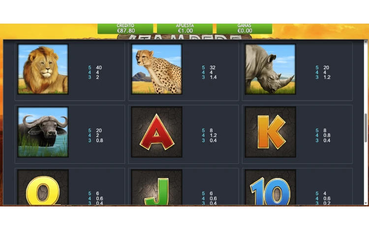 Stampede Slot Online Simbolos