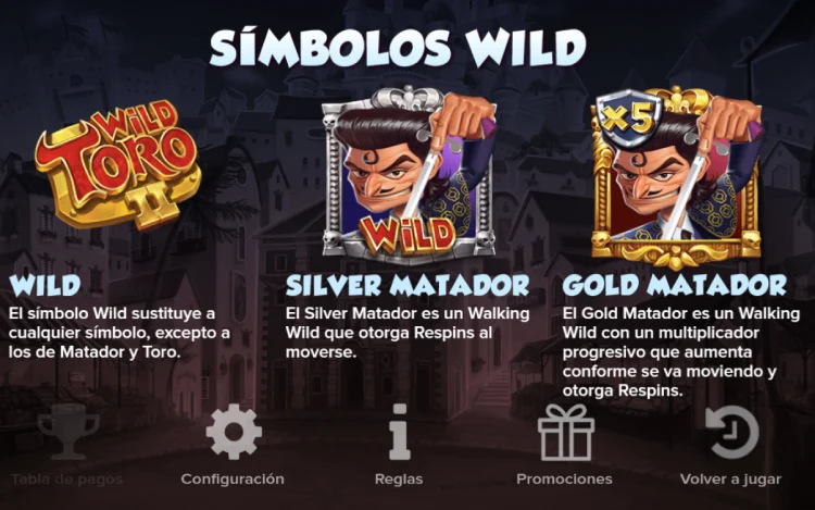 Wild Toro 2 Slot Online Simbolos Wild