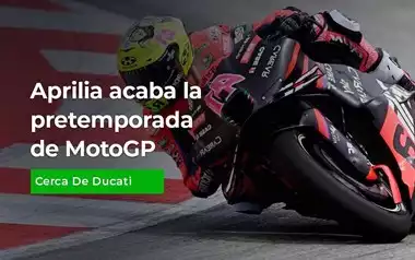 Aprilia Acaba la Pretemporada de Moto GP Cerca de Ducati
