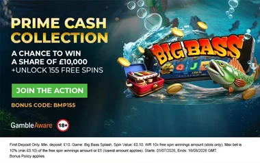 Prime Cash Collection: Free Spins + Chance to Win Share of £10,000