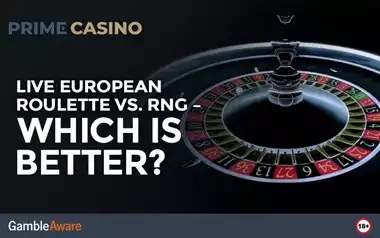 RNG-based European roulette gameplay
