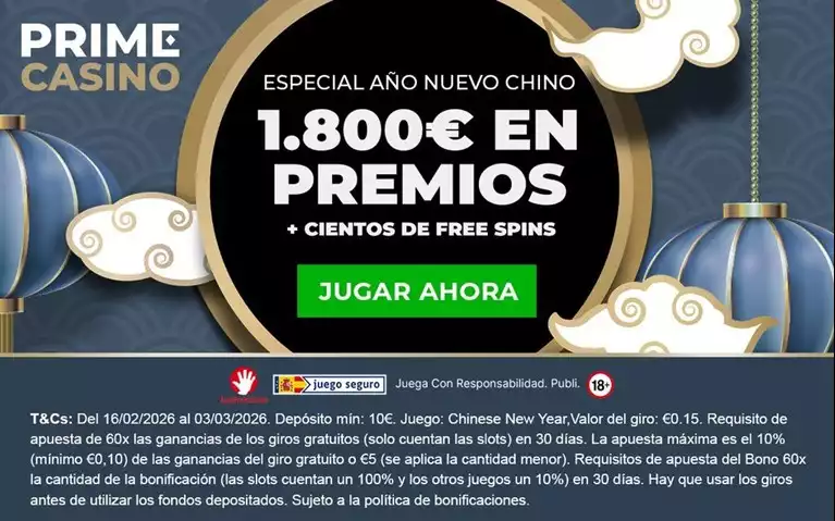 Especial Ano Nuevo Chino Prime Casino