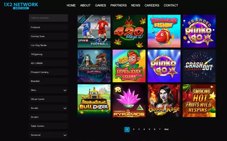 1x2 Network Gaming's slot portfolio