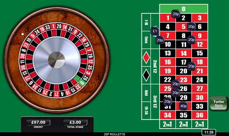  20p roulette game preview