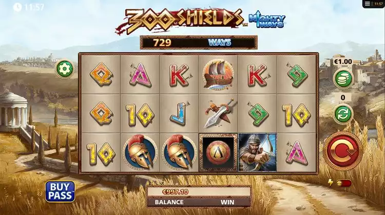 300 Shield Mighty Ways slot gameplay