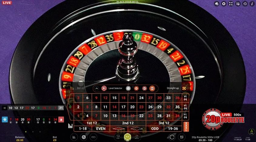ultimate 20p Roulette Online deposit match bonus banner in UK