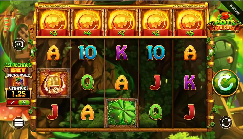 5 Pots O' Riches slot game screen