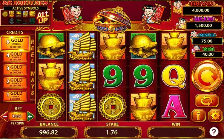 88 Fortunes Slot gameplay