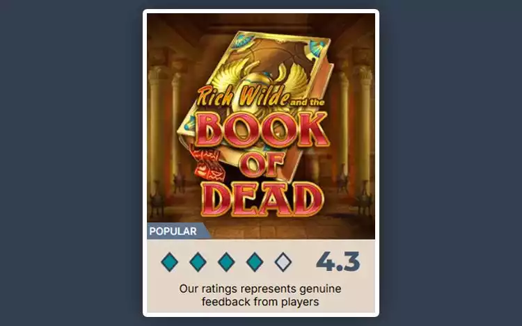 Prime Casino Rating for Book of Dead slot game