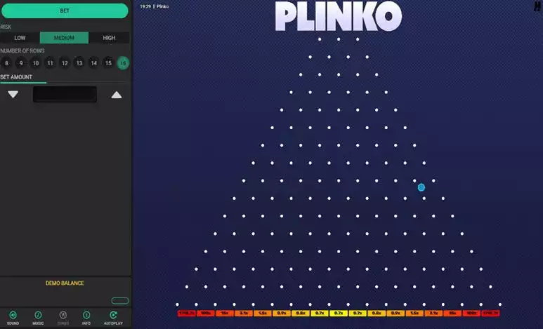 Game Preview of Plinko Game by Hacksaw