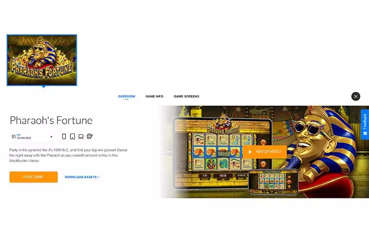 IGT's Pharaoh's Fortune slot