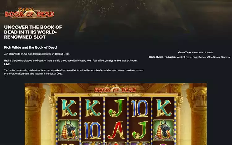 Play'N Go's Book of Dead slot