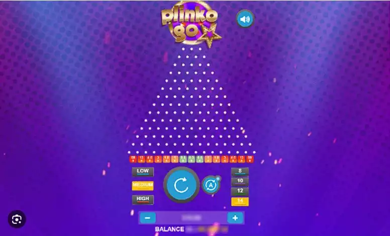 1x2 gaming's plinko game