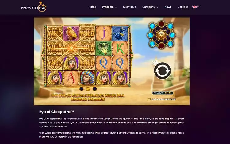 Pragmatic Play's  Eye of Cleopatra slot