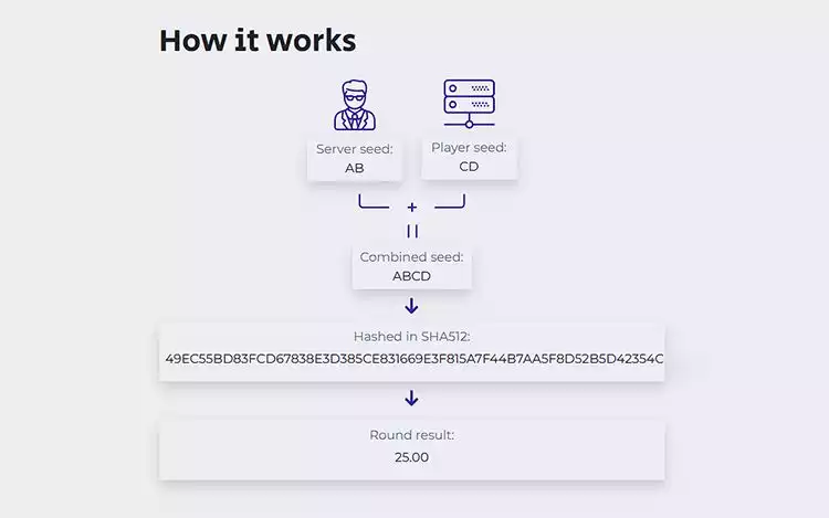 workflow diagram of provably fair