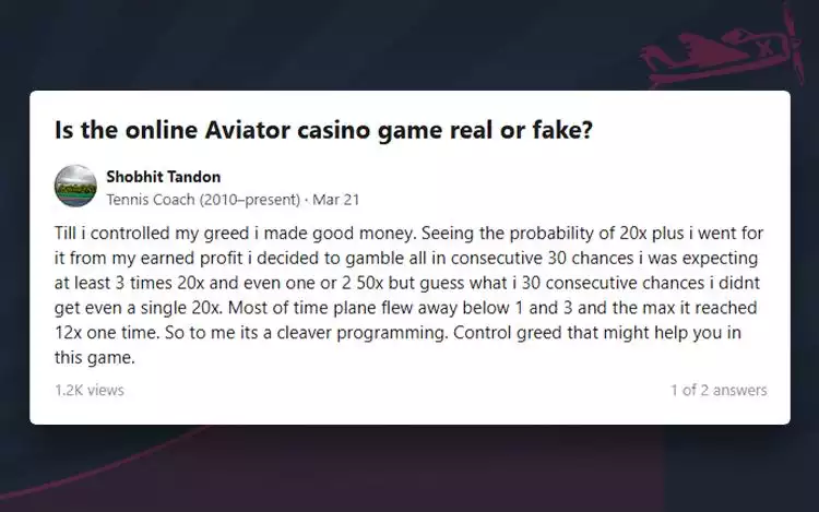 is aviator real or fake review