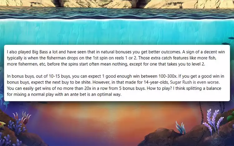 big bass splash user review by Guntis in casinomeister