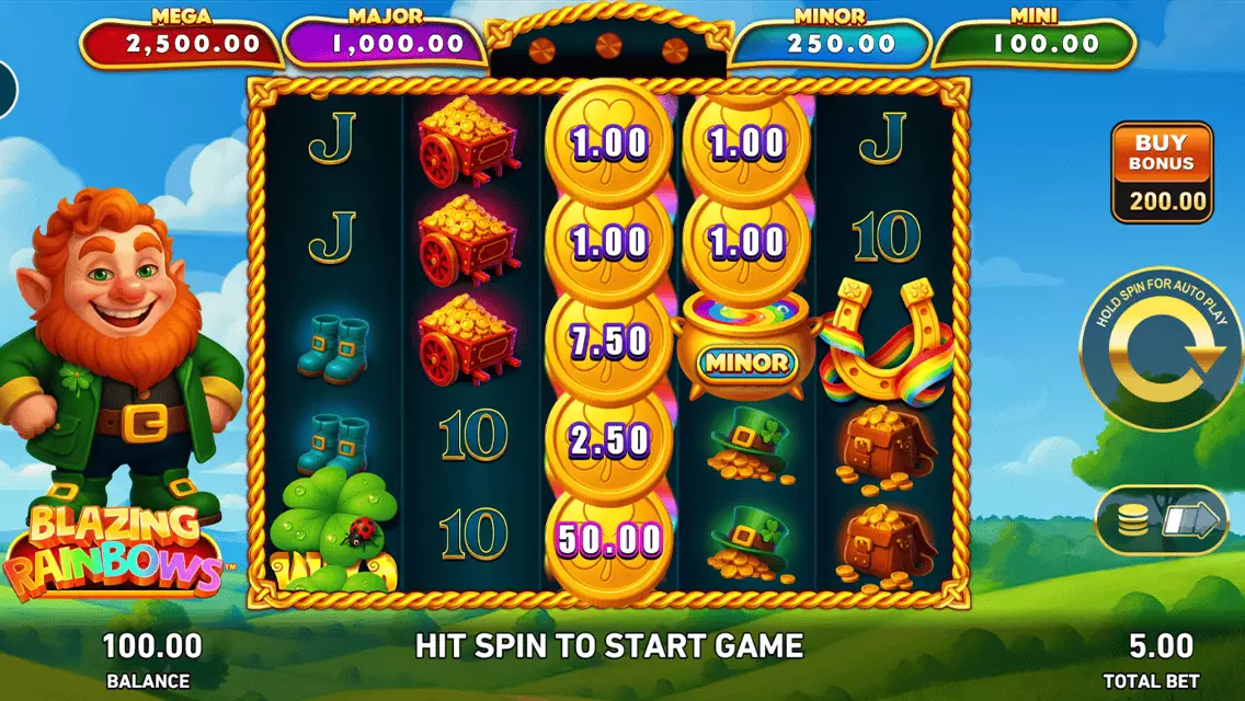 blazing rainbow slot game preview