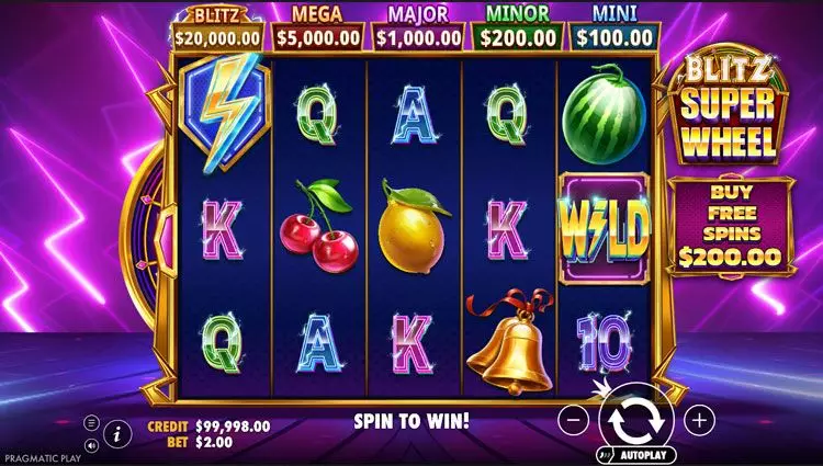 Blitz Super Wheel slot game