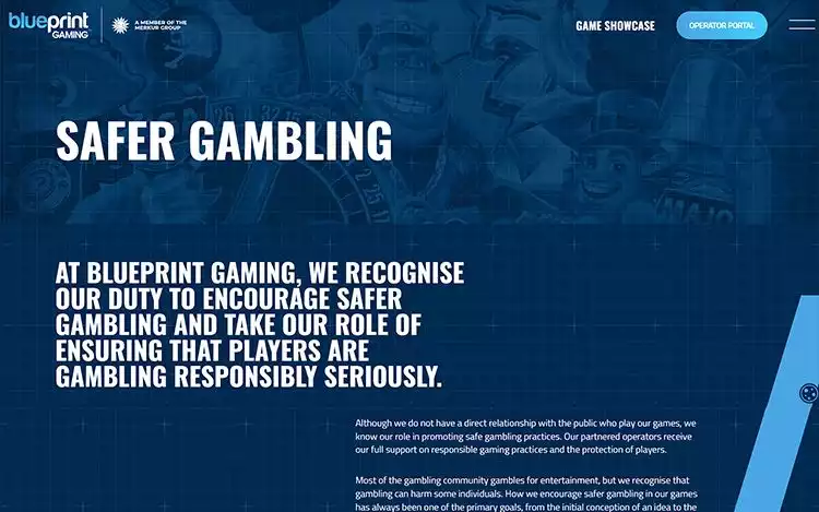 Blueprint Gaming's commitment to safer gambling