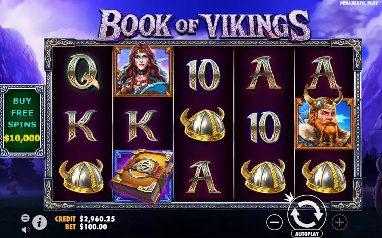 Book of Vikings slot game screen