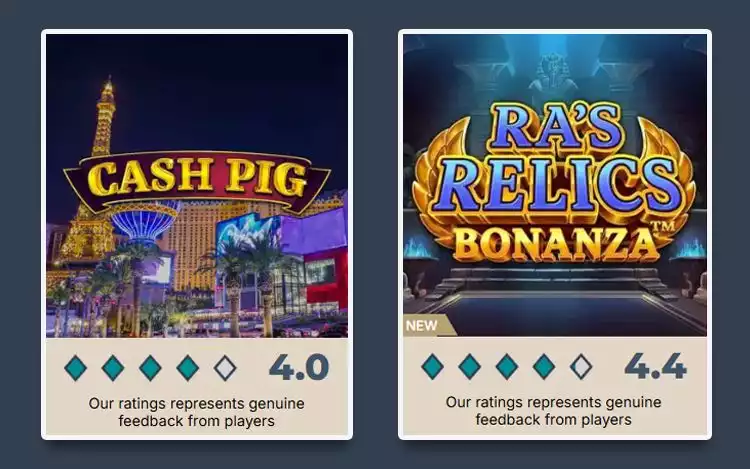 Recent release from Booming Games: Cash Pig 2 slot and Ra's Relics Bonanza slot game