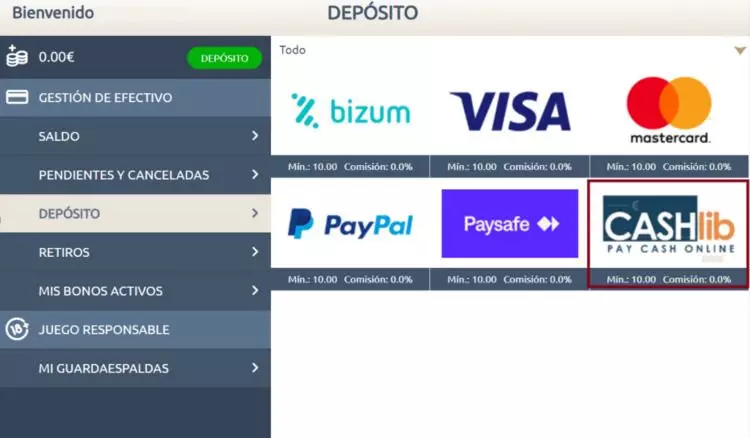 Cashlib Metodo Pago Prime Casino