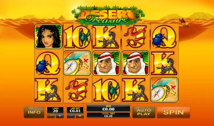 Desert Treasure slot game screen