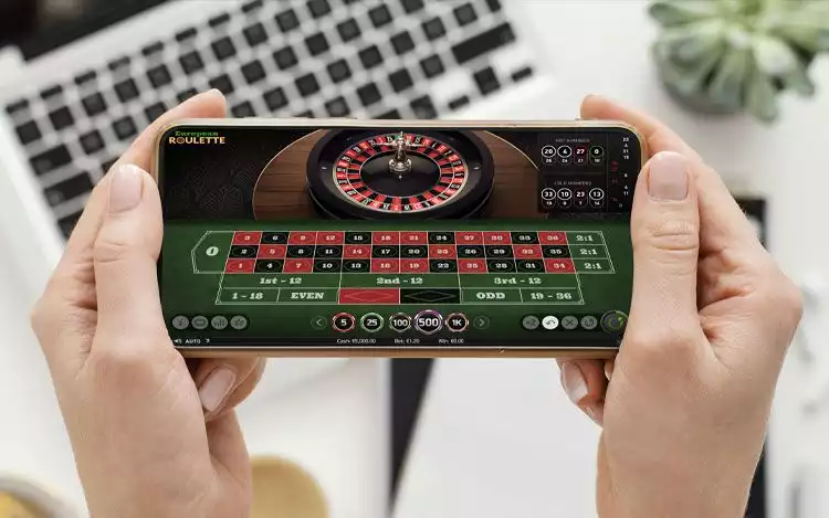 European Roulette Live in mobile device