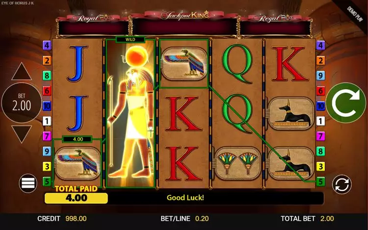 eye-of-horus-jackpot-king-game-screen