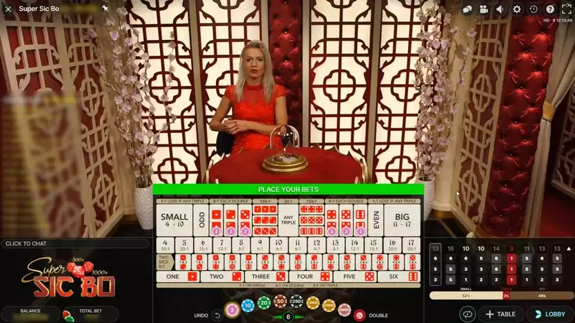 First Person Super Sic Bo by Evolution Gaming