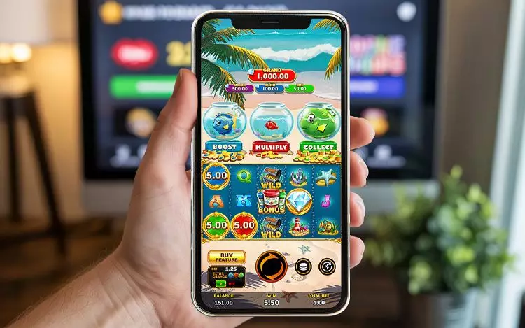 Fish Trio slot in mobile device