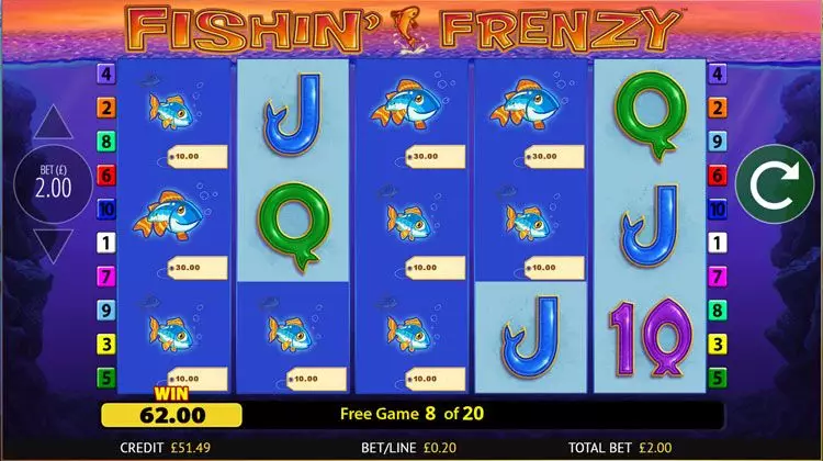 Fishin' Frenzy bonus round