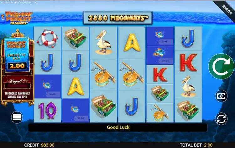 Fishin' Frenzy Megaways Jackpot King gameplay
