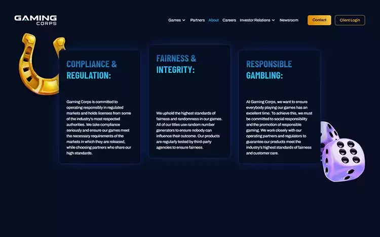 Gaming Corps slot studio's commitment to their players