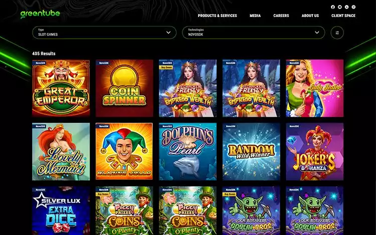 Greentube Studio's slot portfolio
