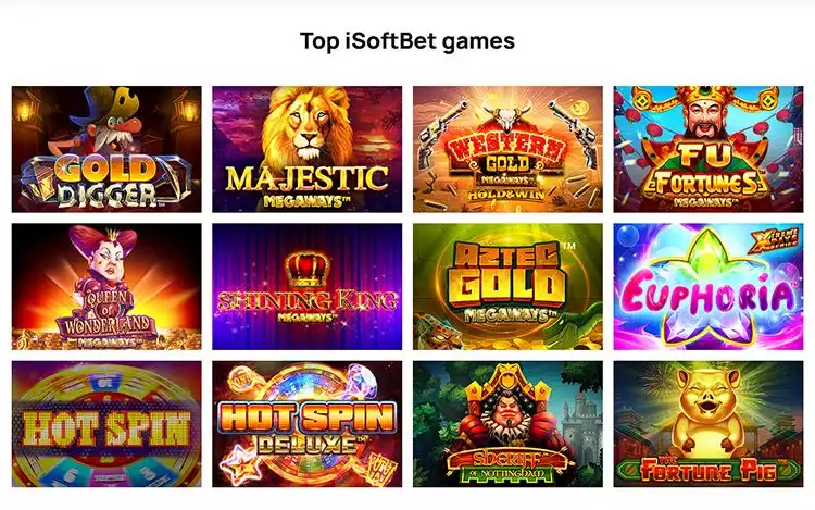 iSoftbet's game portfolio