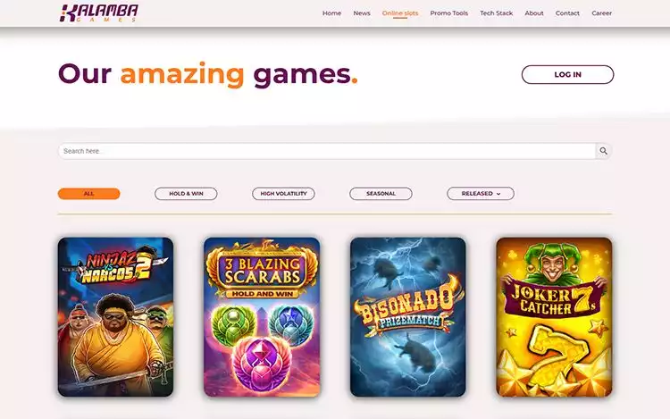 Kalamba Games slot portfolio