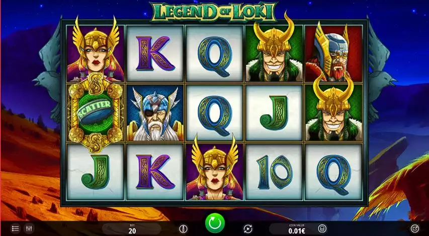 Legend of Loki slot game screen