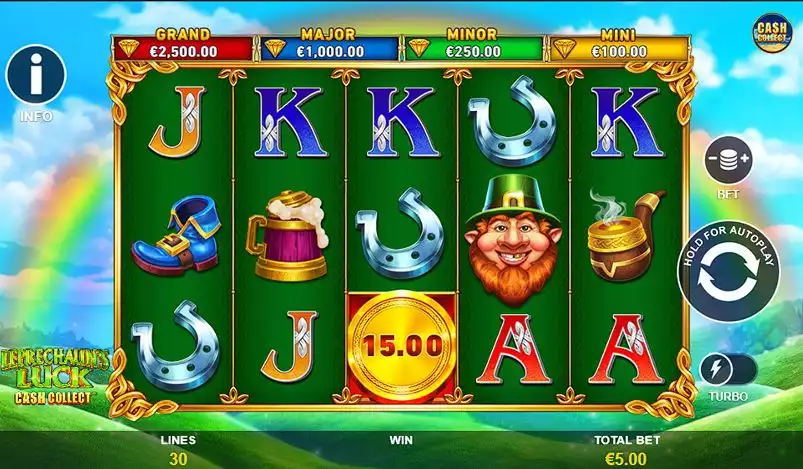 Leprechaun's Luck Cash Collect slot gamescreen