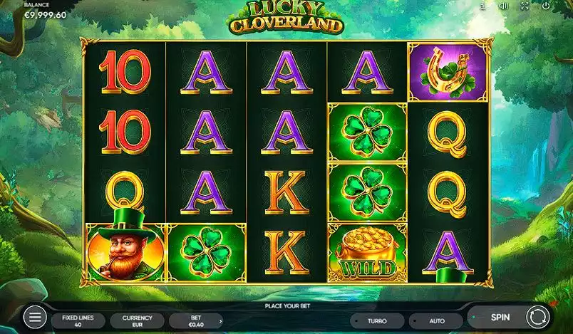 Lucky Cloverland slot game screen