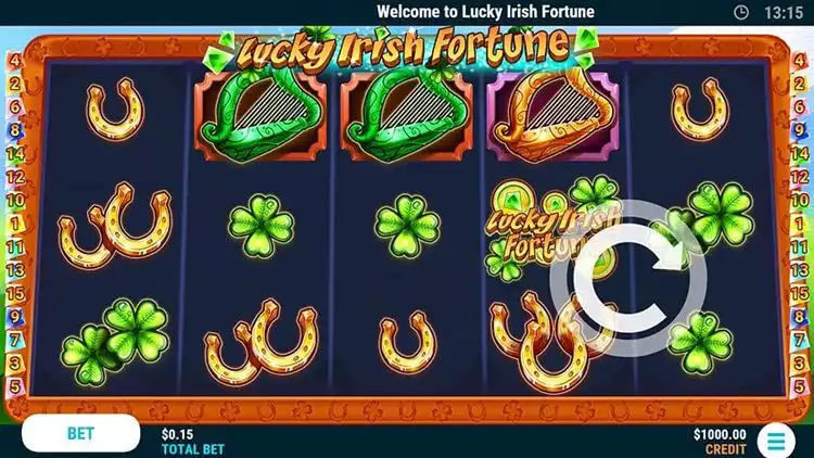 Lucky Irish Fortune slot game screen