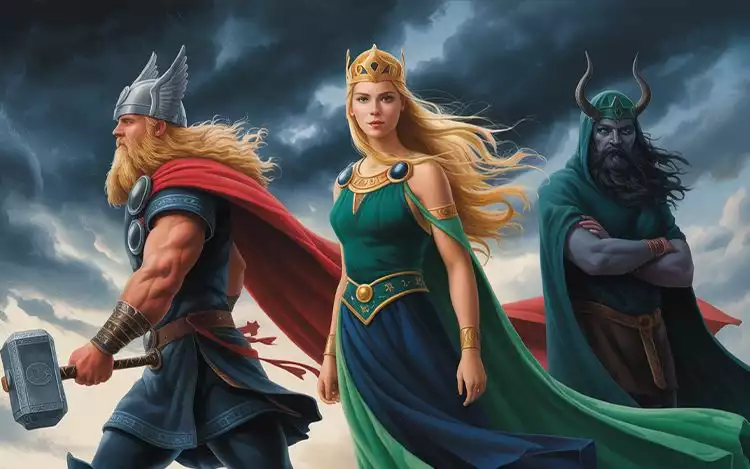 Norse Mythology's common gods include Thor, Freyja and Loki