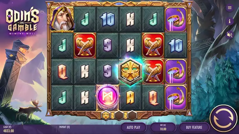 Odin's Gamble slot game screen