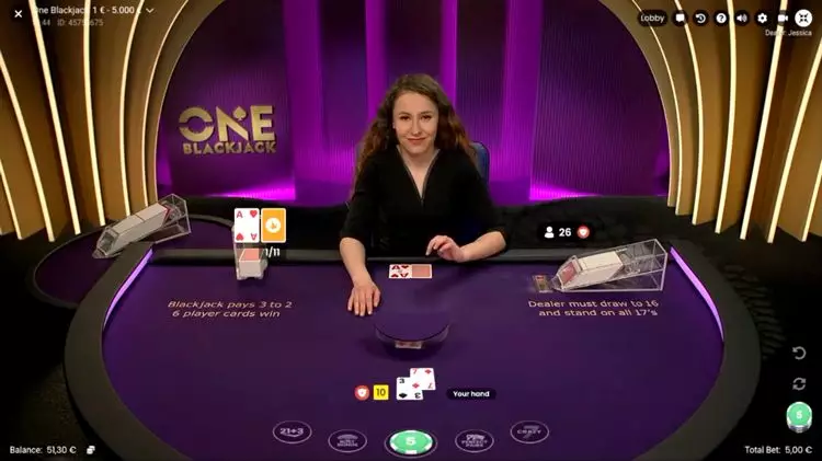 one-blackjack-game-screen