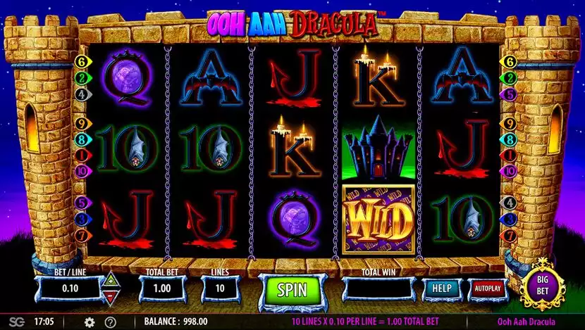 Ohh Ahh Dracula slot screen