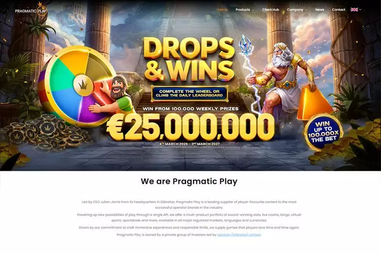 Playtech's casino products landing page