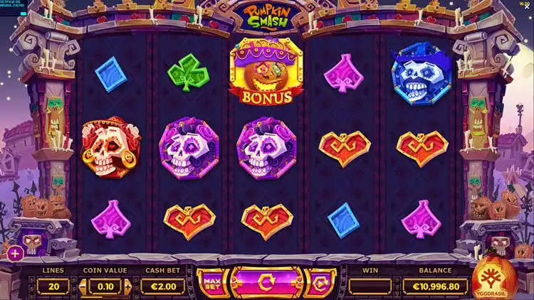 Pumpkin Smash slot game screen
