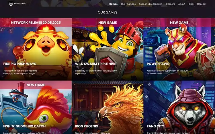 Push Gaming's slots portfolio