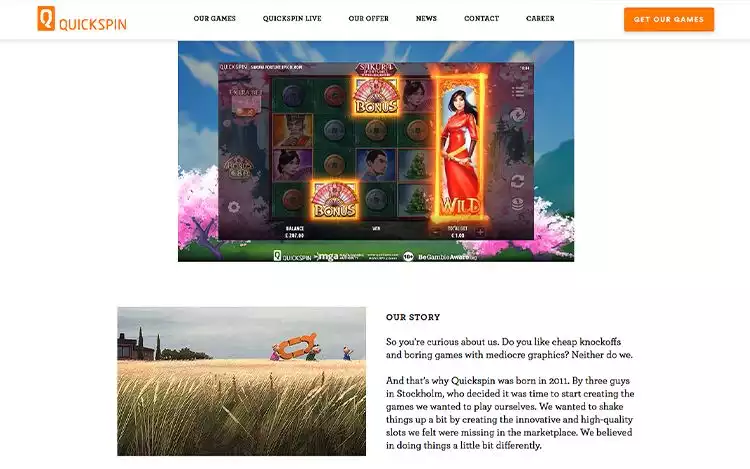 QuickSpin's About Us page